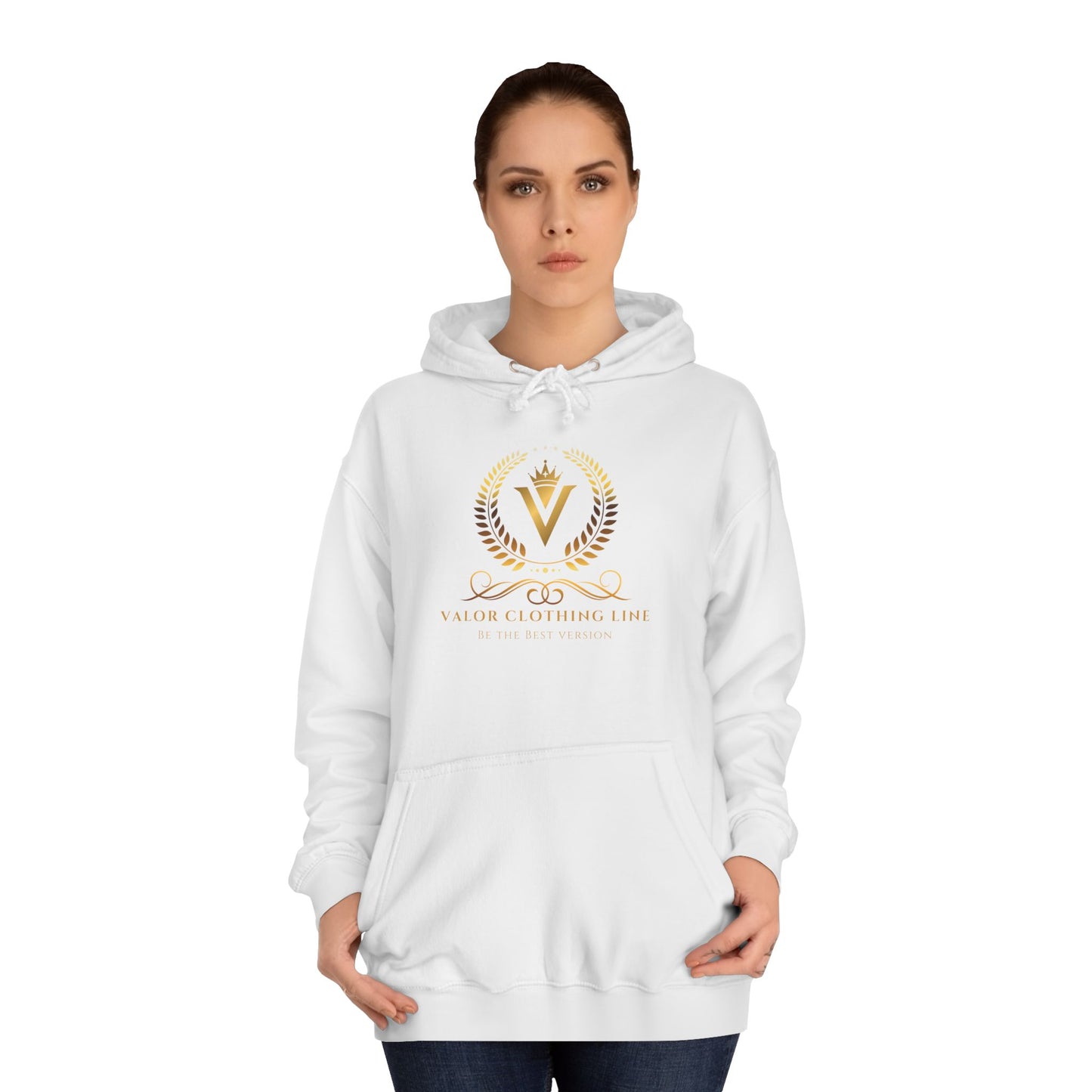 Valor Clothing Line Hoodie Mens (white)