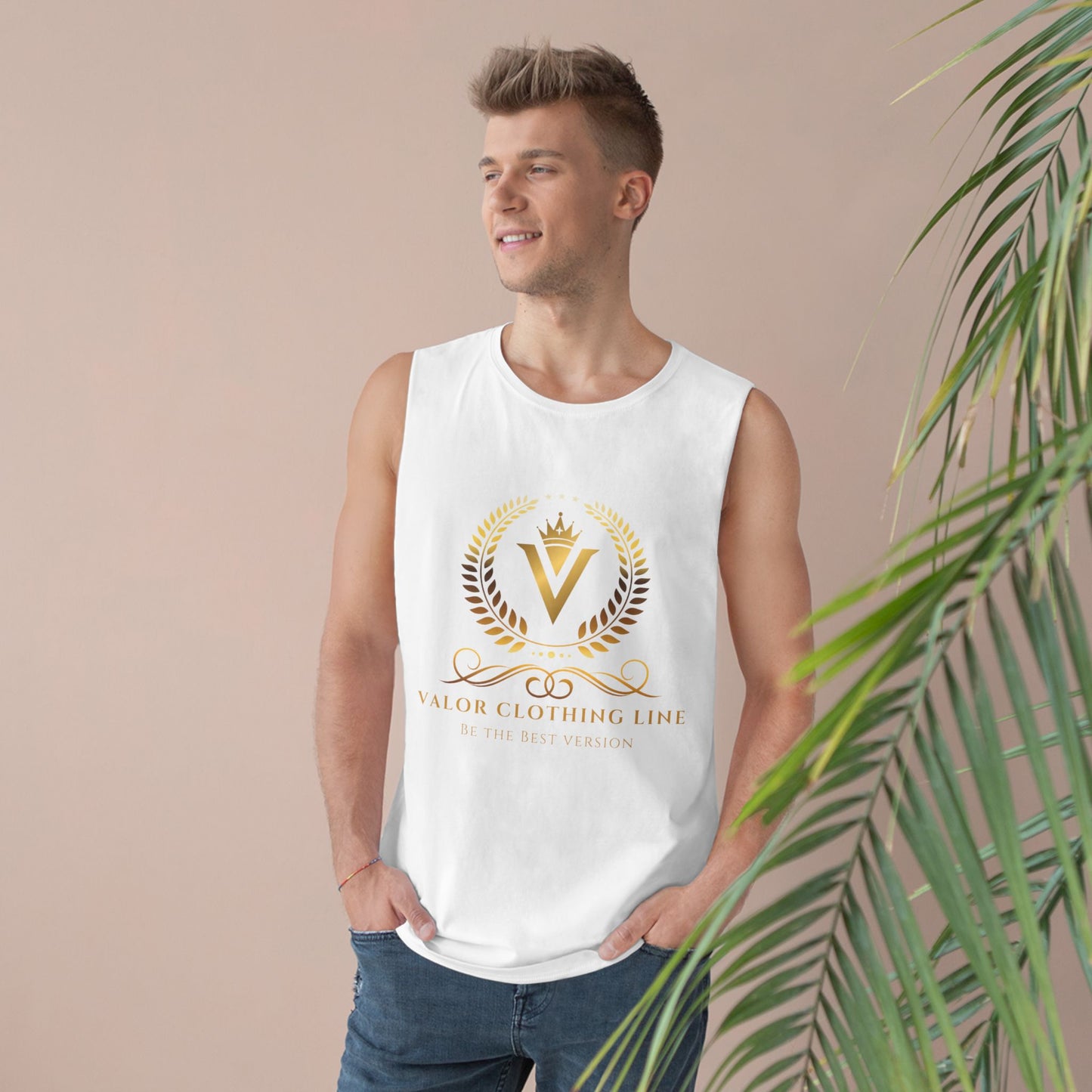 Valor Clothing Line Tank Top Mens (white)