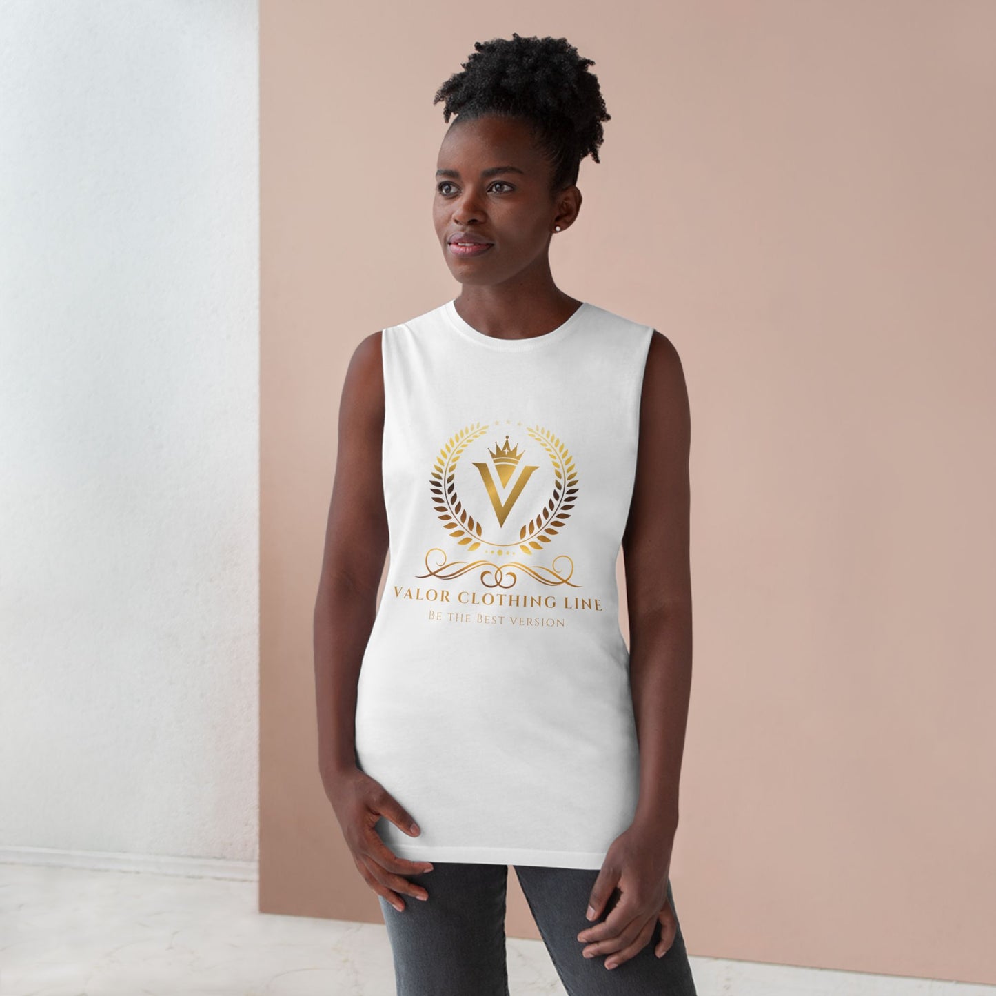 Valor Clothing Line Tank Top Mens (white)