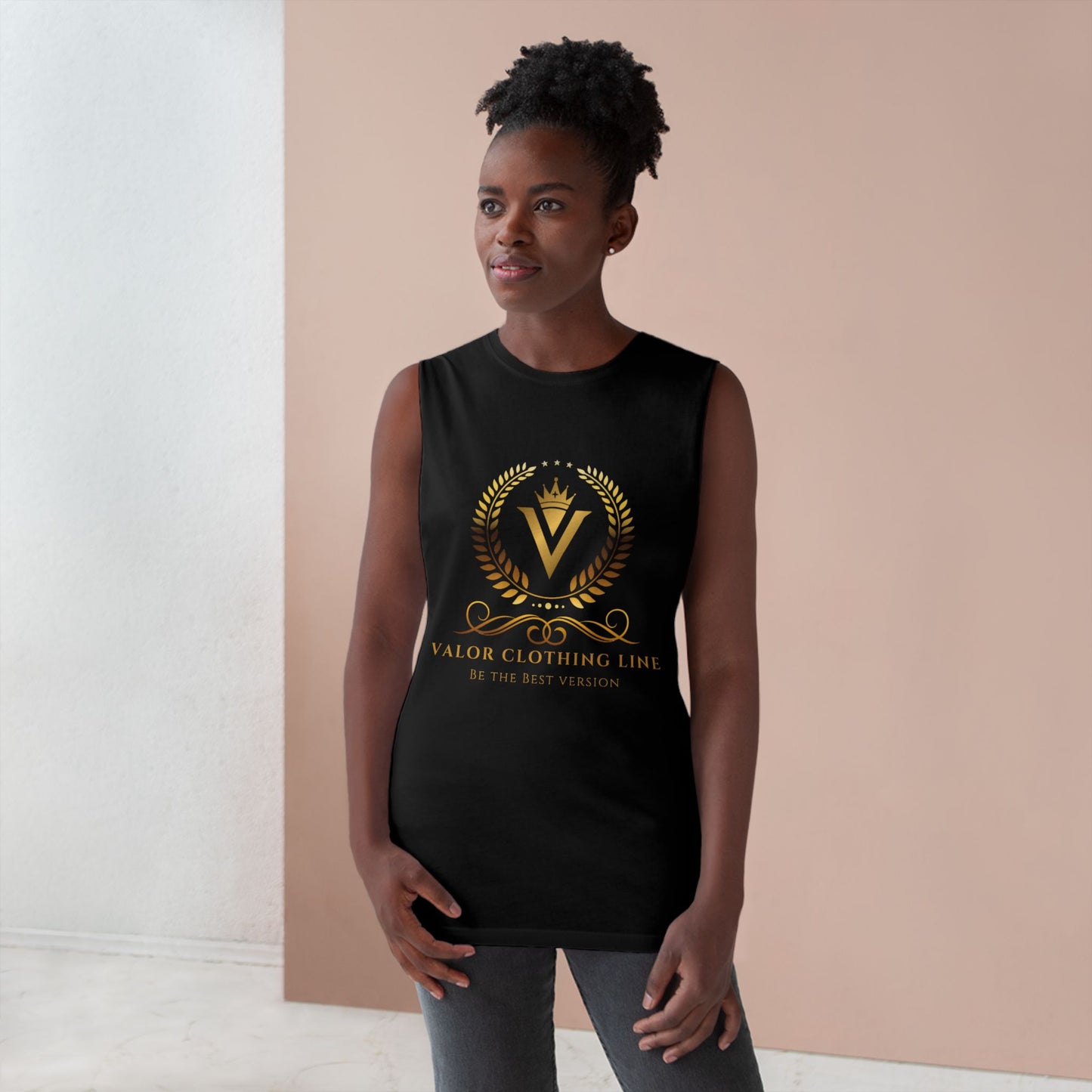 Valor Clothing Line Tank Top Men's (Black)